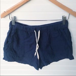 Splendid Navy Blue Linen Shorts